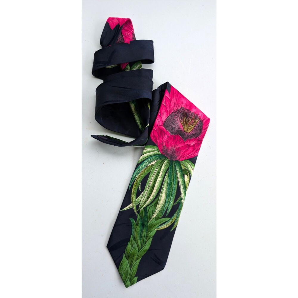 Good Men Hawaii Necktie Pink Protea Tropical Floral Hawaiian Men’s Tie Aloha